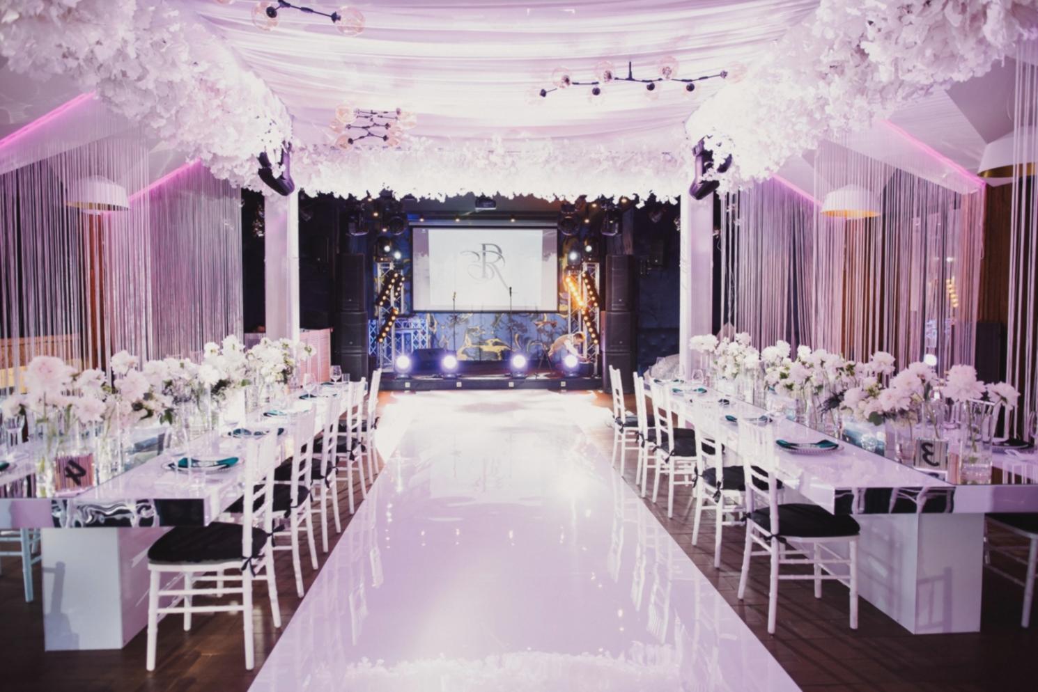 Event planning course materials and workspace